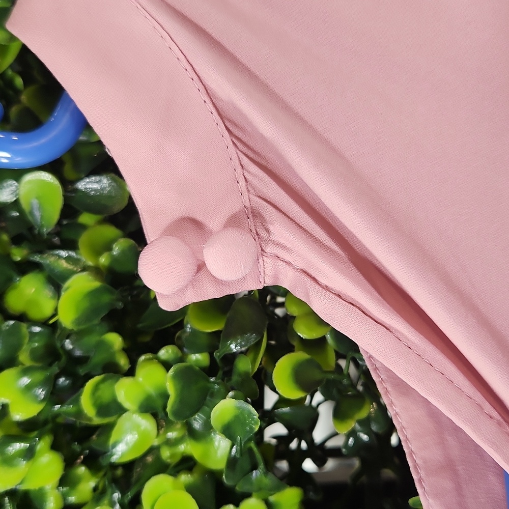 Loft Pastel Pink Long Sleeve Shirt Size Large - Picture 6 of 10